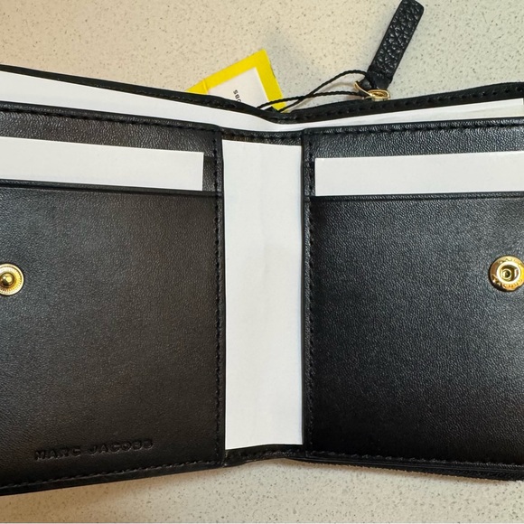 Marc Jacobs THE WALLET-Black Leather Textured Wallet, 100% Authentic, NWT - Picture 10 of 13
